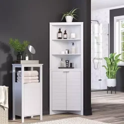 Best Kirklands Home Open Shelf Cabinet White