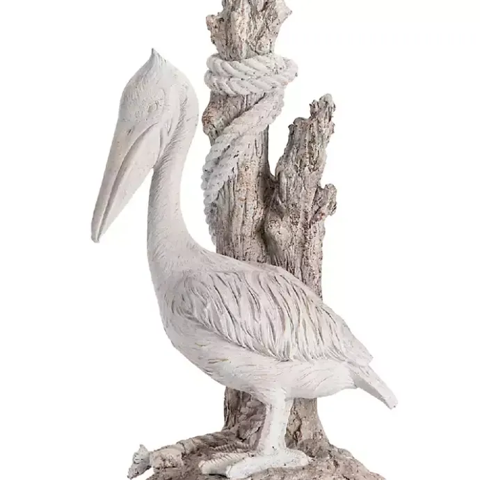 Outlet Kirklands Home White Pelican Coastal Table Lamp Ivory