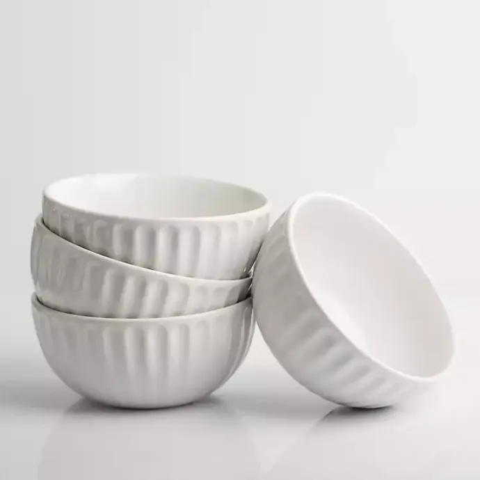 Online Kirklands Home Petals Ceramic Cereal Bowls, Set of 4 White