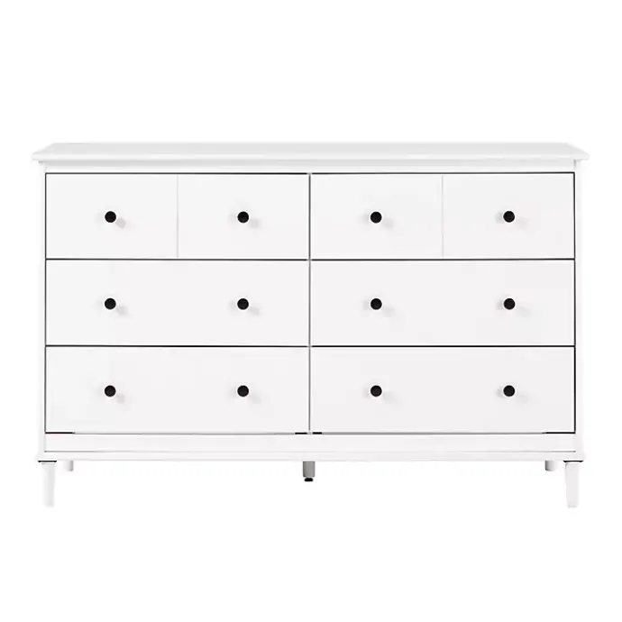 Kirklands Home Pine 6-Drawer Modern Dresser White