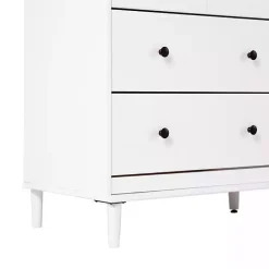 Kirklands Home Pine 6-Drawer Modern Dresser White