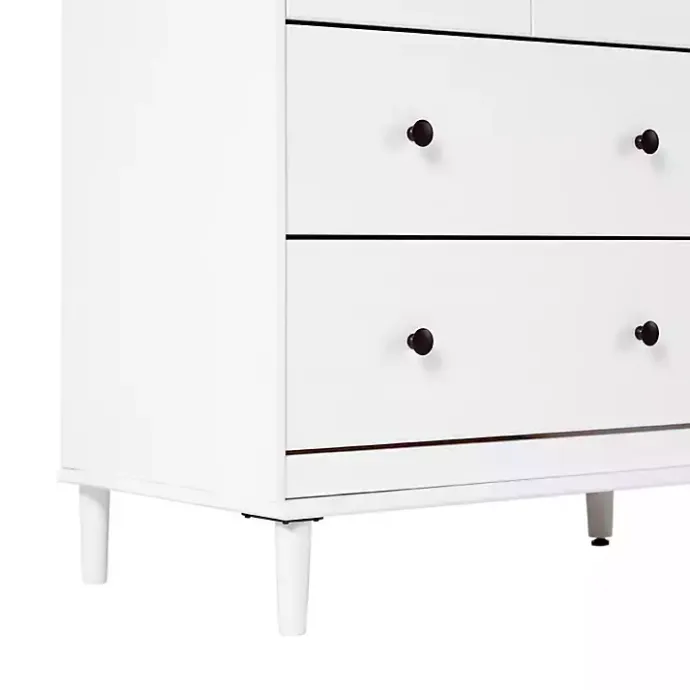 Kirklands Home Pine 6-Drawer Modern Dresser White