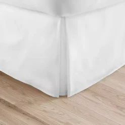 Outlet Kirklands Home Pleated Microfiber Queen Bed Skirt White