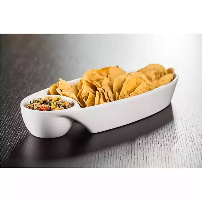 Hot Kirklands Home Porcelain Chip & Dip Bowls, Set of 2 White