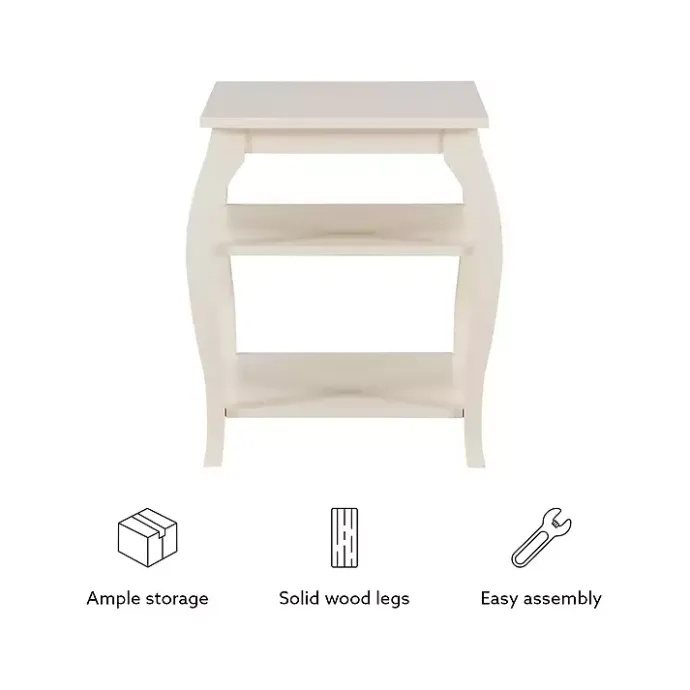 Sale Kirklands Home Prismatic Wood Accent Table White
