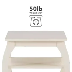Sale Kirklands Home Prismatic Wood Accent Table White