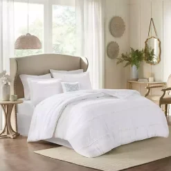Outlet Kirklands Home White Quilted California King 5-pc. Comforter Set