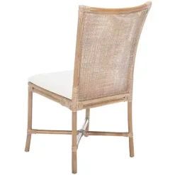 Clearance Kirklands Home Rattan Chiara Dining Chairs, Set of 2 White
