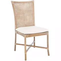 Clearance Kirklands Home Rattan Chiara Dining Chairs, Set of 2 White