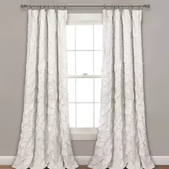 New Kirklands Home Ravello Pintuck Curtain Panel, 84 in. White