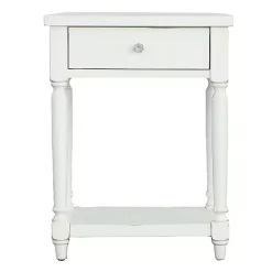 Sale Kirklands Home Rectangle Accent Table with Charging Station White