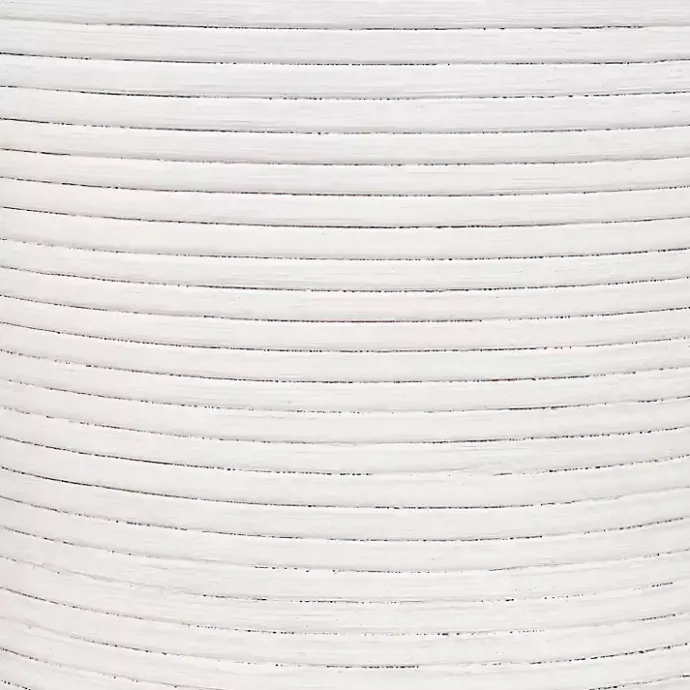 Best Kirklands Home Ribbed Rattan Round Accent Table White