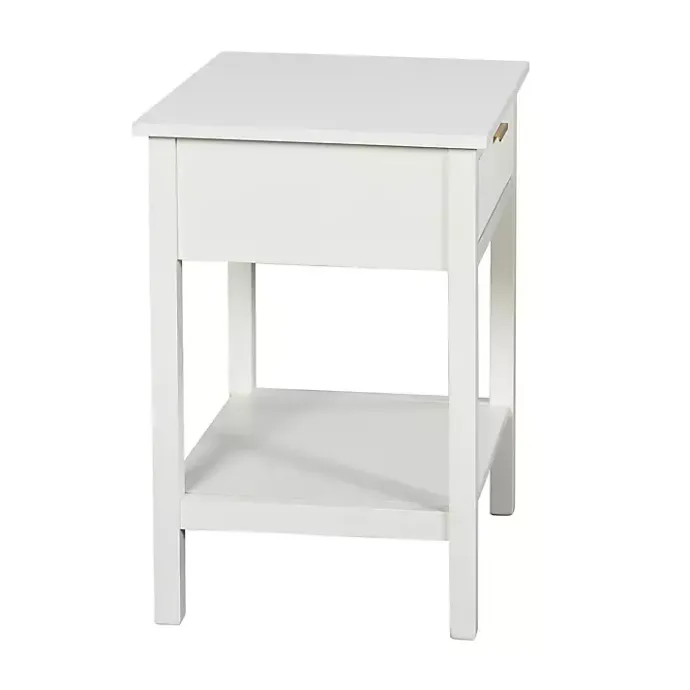 Discount Kirklands Home Ribbed Wood Colleen Accent Table White