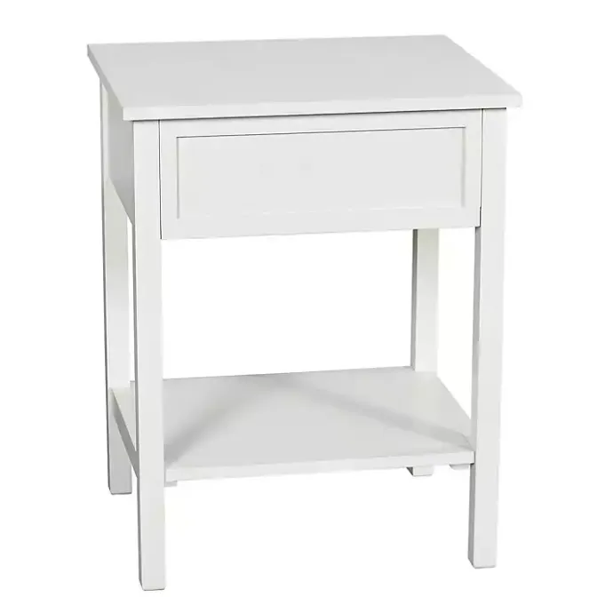 Discount Kirklands Home Ribbed Wood Colleen Accent Table White