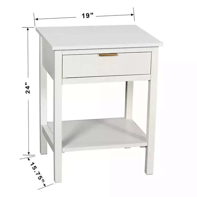 Discount Kirklands Home Ribbed Wood Colleen Accent Table White