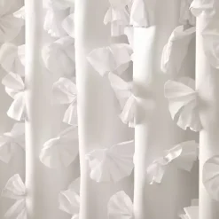 Clearance Kirklands Home Riley Cascading Bows Shower Curtain White