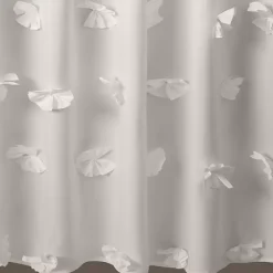 Clearance Kirklands Home Riley Cascading Bows Shower Curtain White