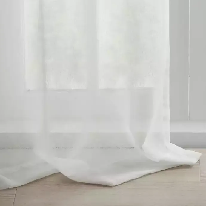 Outlet Kirklands Home Rosette Tab Top Curtain Panel, 63 in. White
