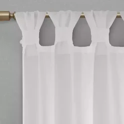Online Kirklands Home Rosette Tab Top Curtain Panel, 84 in. White