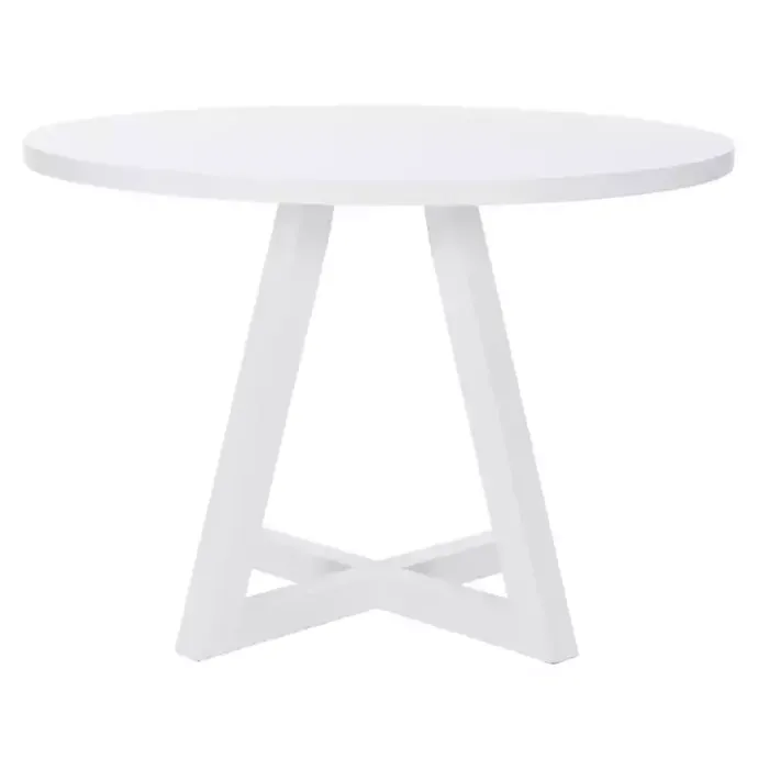 Sale Kirklands Home Round Criss-Cross Base Dining Table White
