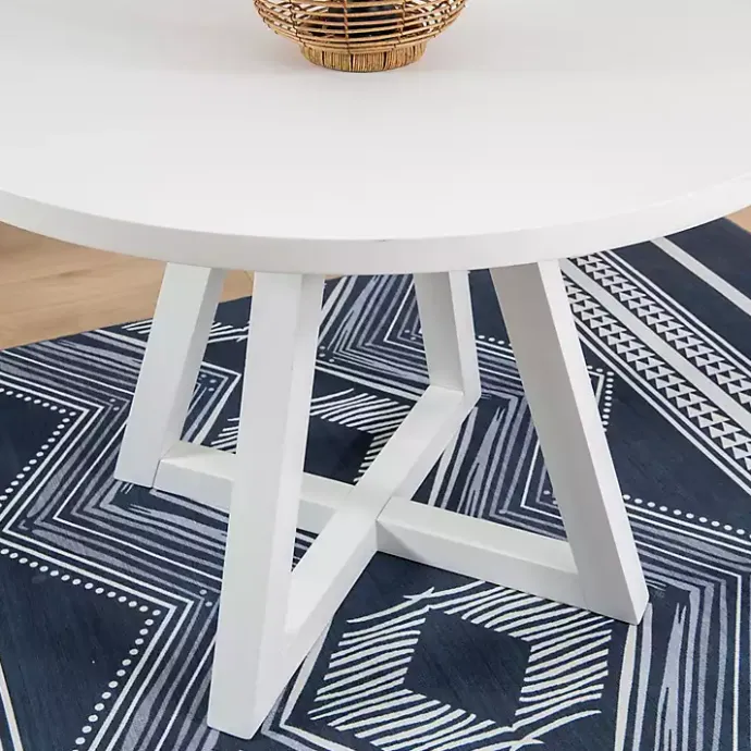 Sale Kirklands Home Round Criss-Cross Base Dining Table White