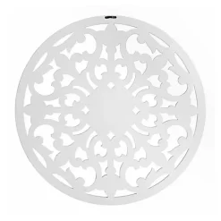 Discount Kirklands Home Round Medallion Wood Plaque White