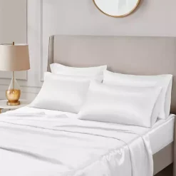 Online Kirklands Home Satin 6-pc. Full Sheet Set White