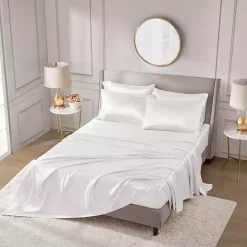 New Kirklands Home Satin 6-pc. Queen Sheet Set White