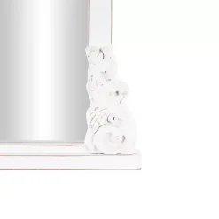 Kirklands Home White Scroll Arched Rectangle Wall Mirror