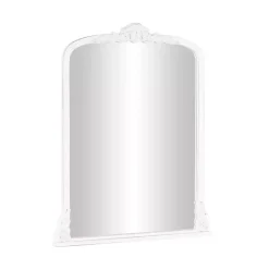 Kirklands Home White Scroll Arched Rectangle Wall Mirror
