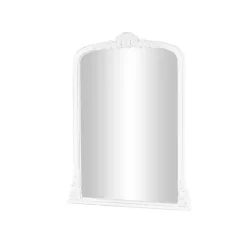 Kirklands Home White Scroll Arched Rectangle Wall Mirror