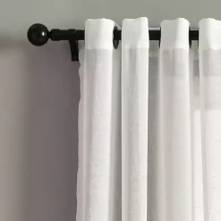 Hot Kirklands Home Sheer Grommet Curtain Panel Set, 84 in. White