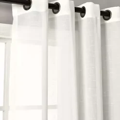 Hot Kirklands Home Sheer Grommet Curtain Panel Set, 84 in. White