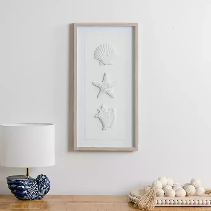 Discount Kirklands Home Shells Shadowbox Wall Plaque White