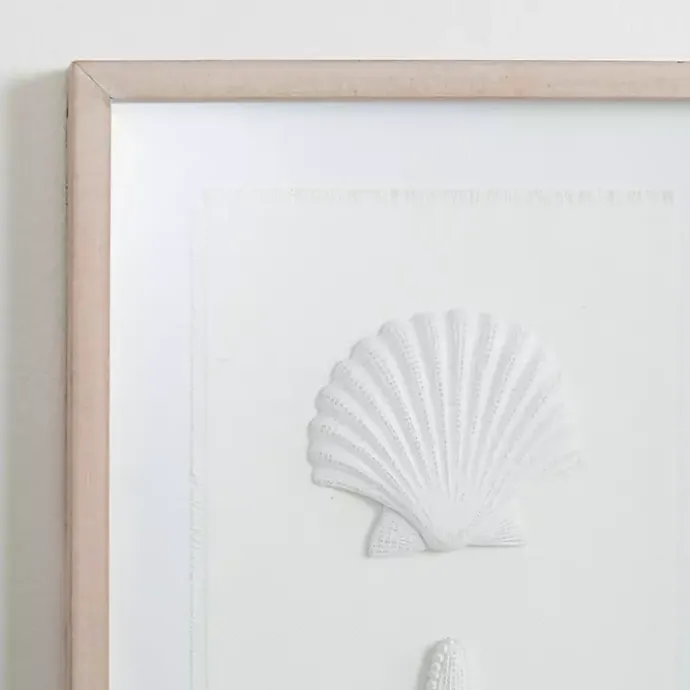 Discount Kirklands Home Shells Shadowbox Wall Plaque White