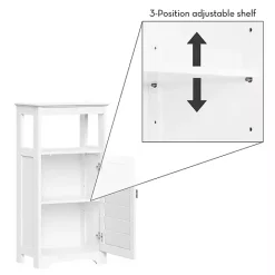 Discount Kirklands Home Shutter Single Door Storage Cabinet White