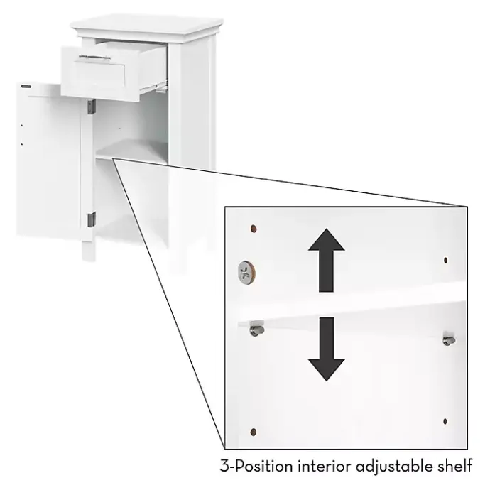 Online Kirklands Home Single Drawer Cabinet White