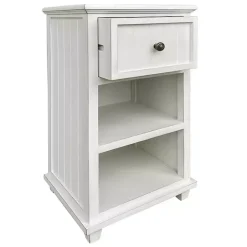 Best Kirklands Home Slim Wooden 2-Shelf Side Table White