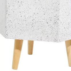 Online Kirklands Home Speckled Planters with Wooden Legs, Set of 2 White