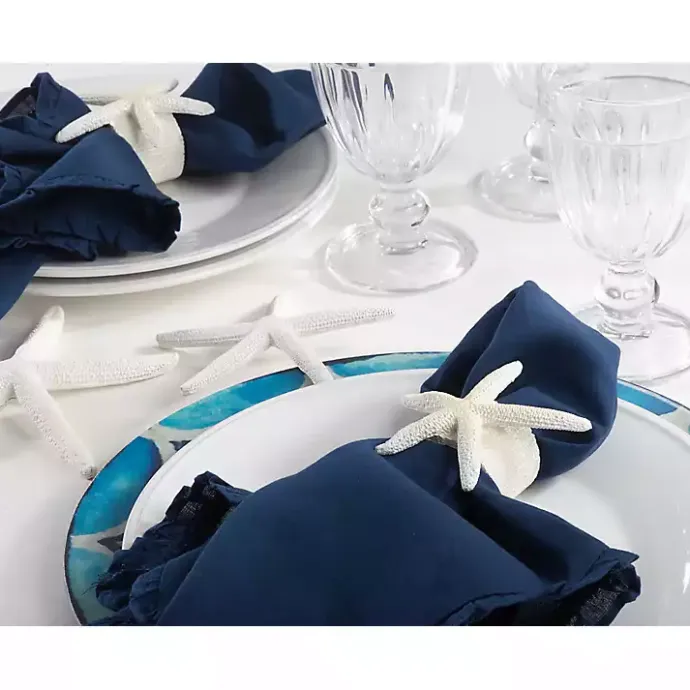 Outlet Kirklands Home White Starfish Napkin Rings, Set of 4