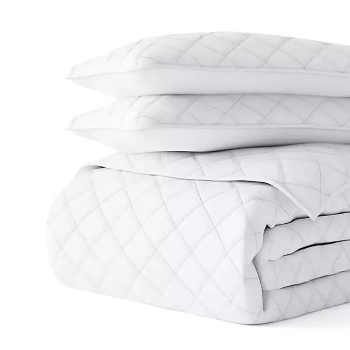 Clearance Kirklands Home Stitched Diamond 2-pc. Twin Quilt Set White