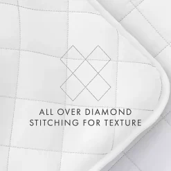 Clearance Kirklands Home Stitched Diamond 2-pc. Twin Quilt Set White