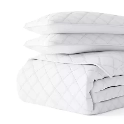 New Kirklands Home Stitched Diamond 3-pc. Queen Quilt Set White