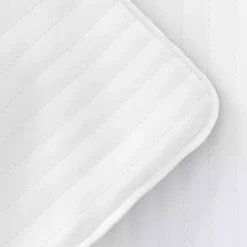 New Kirklands Home Stitched Stripes 2-pc. Twin Quilt Set White