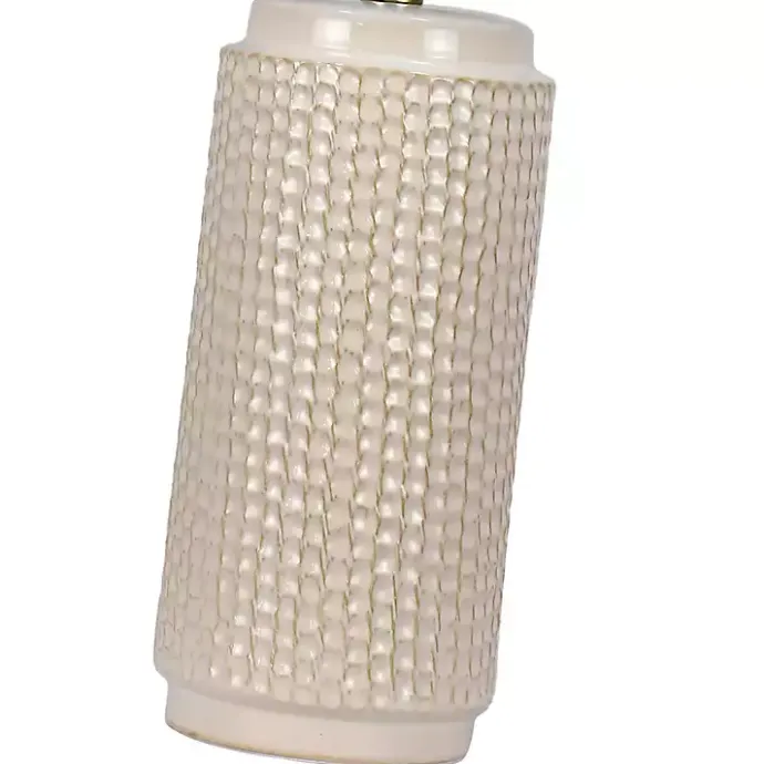 Clearance Kirklands Home Textured Cylinder Table Lamps, Set of 2 White