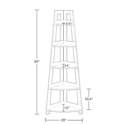 Outlet Kirklands Home White 5-Tier Corner Ladder Shelves