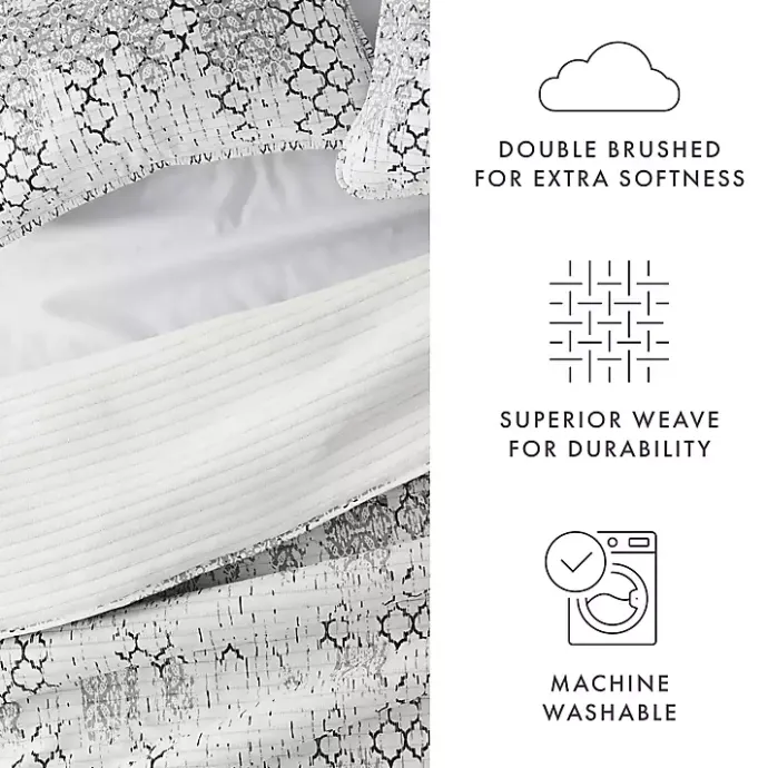 Discount Kirklands Home White Trellis Reversible 2-pc. Twin Quilt Set