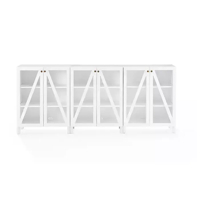 Sale Kirklands Home Triangle 6-Door Wood Media Cabinet White