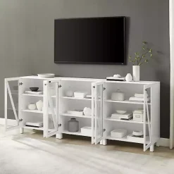 Sale Kirklands Home Triangle 6-Door Wood Media Cabinet White
