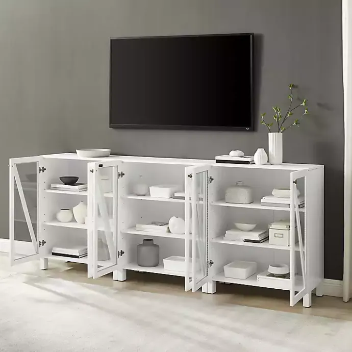 Sale Kirklands Home Triangle 6-Door Wood Media Cabinet White